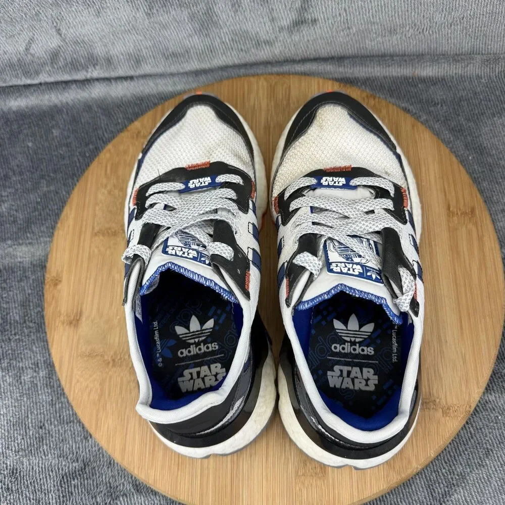 Adidas Nite Jogger Star Wars Shoes Mens Size 6.5 White Running Sneakers FV8040